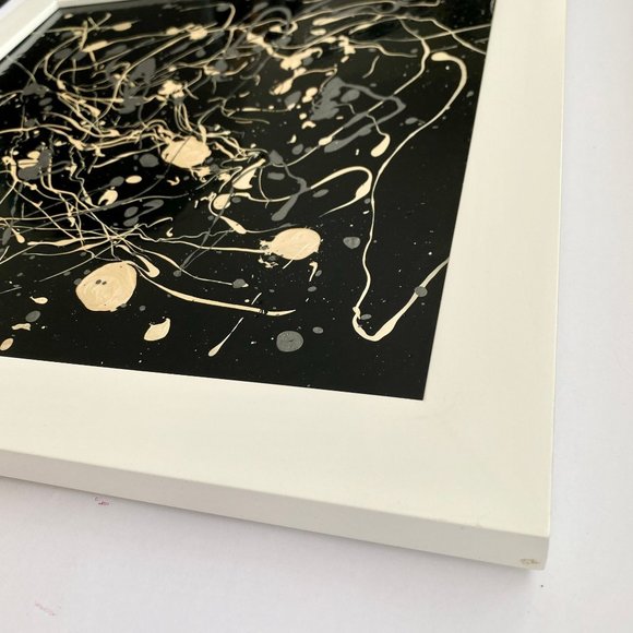 Teeming 3 - Original Art Mixed Media Oil Painting Framed 14"x14" - Picture 7 of 8